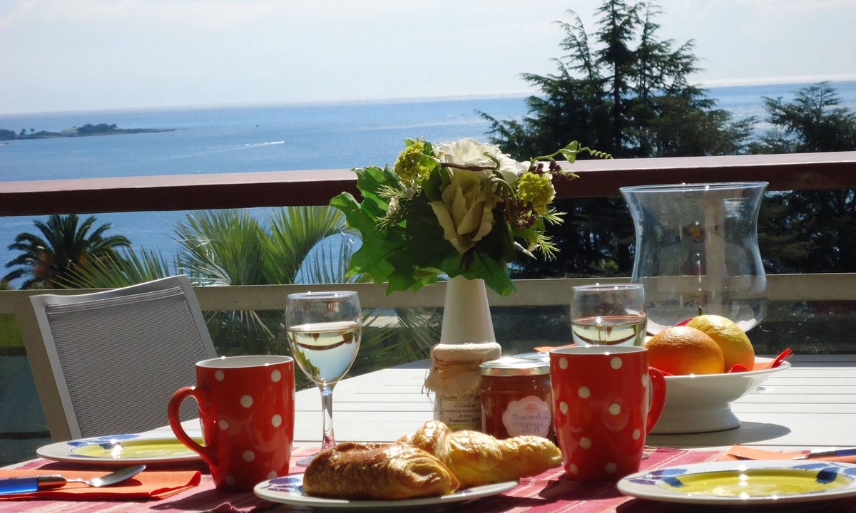 Vallauris Apartment | Between Cannes and Golfe Juan, beautiful sea view 500 m from the beach in absolute calm