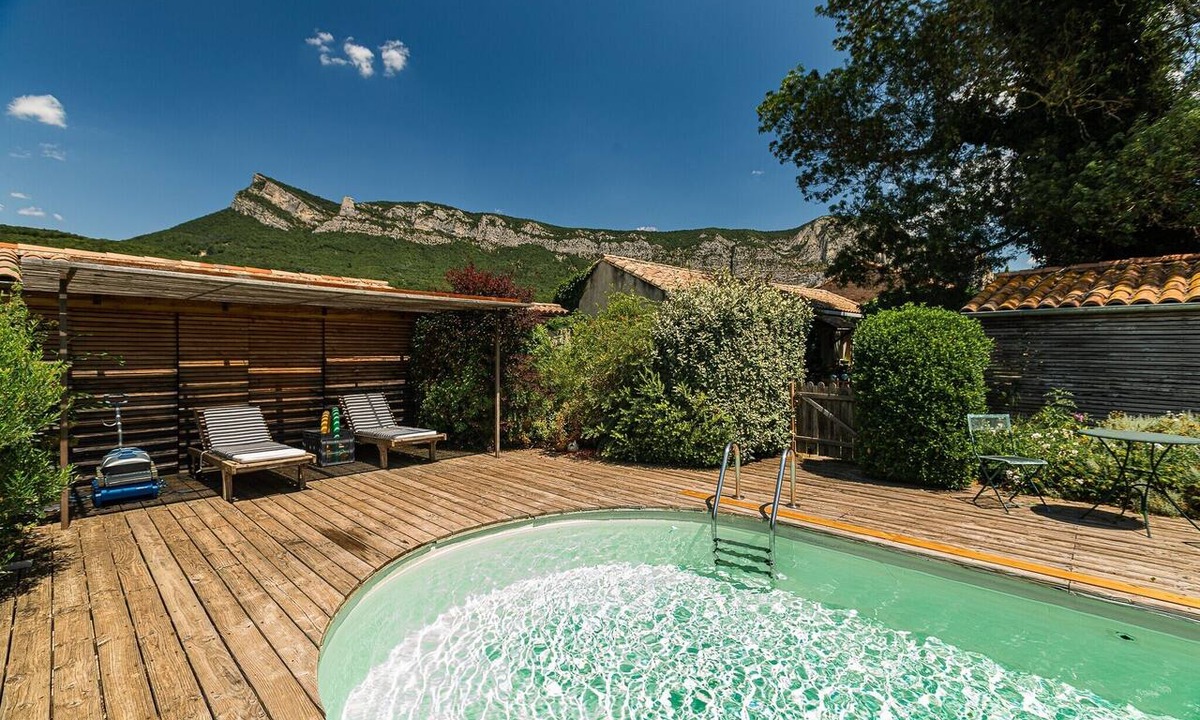 Saou House | Cottage 'Gite Du Chat Qui Pêche' with Mountain View, Private Pool and Wi-Fi