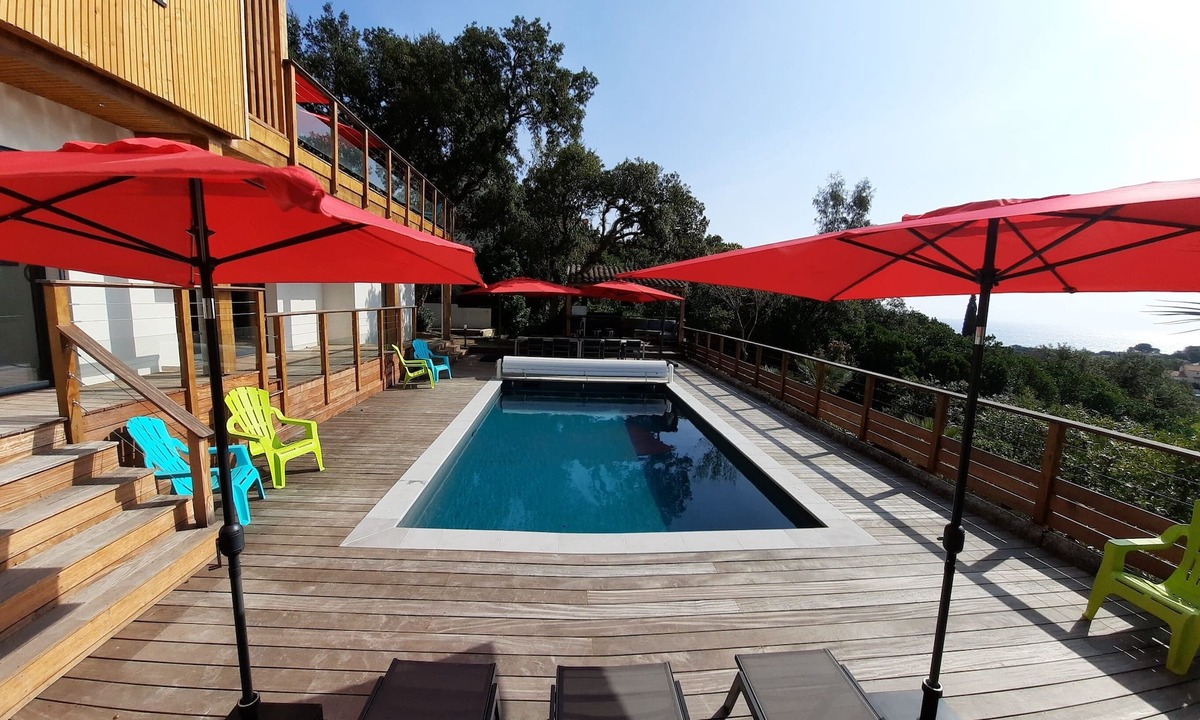Saint-Aygulf House | Spacious modern villa for 14 people with sea view, heated pool, SPA