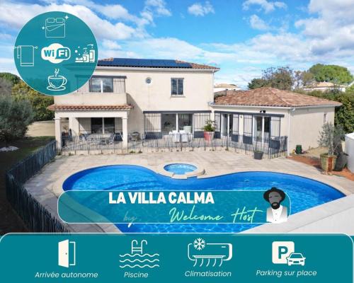 Teyran Villa | Villa Calma, Confort, Piscine & Jacuzzi