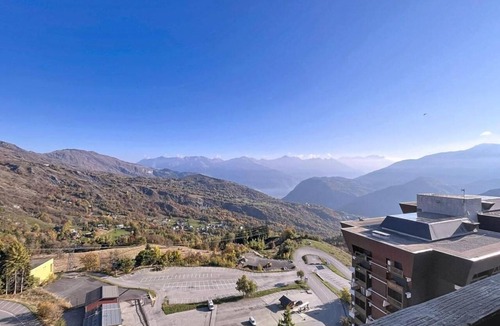 Le Corbier Apartment | 200m from resort center, 18th floor, view mountain, swimming pool, balcony, tv, ski locker, 22m²
