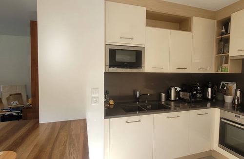 Thones Apartment | 80-square-meter panoramic terrace overlooking La Tournette; Thônes town center is a 5-minute walk away