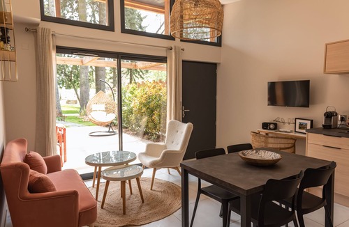 Saint-Affrique Apartment | Air-conditioned 4-star eco-lodge, sleeps 2 to 4, in the heart of a 3-hectare park