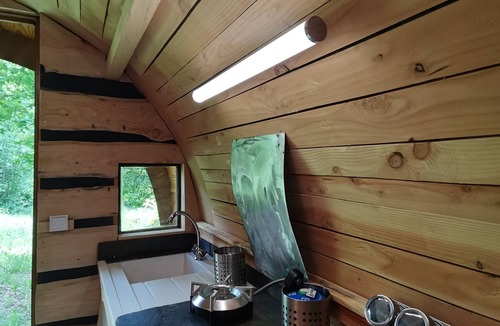 Lacaze Cabin | Atypical, comfortable 4-season caravan.
