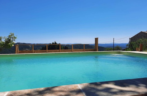 Chassiers House | Comfortable 4* South-Ardèche house, airco, heated pool, panoramic view