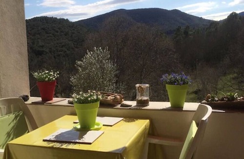 Molieres-sur-Ceze Apartment | Domaine du Figuier " La Cigale" in former winery, cozy. Apartment for 2 per