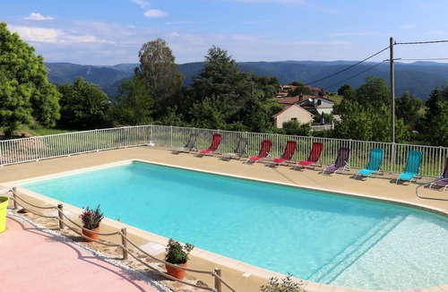 Gravieres Ski Chalet | Homerez - Beautiful chalet for 6 ppl. with shared pool and terrace at Gravières