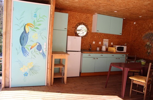 Saint-Paul-le-Jeune Apartment | La Fontaine de Gadilhe, for 3 people: heated pool, sauna