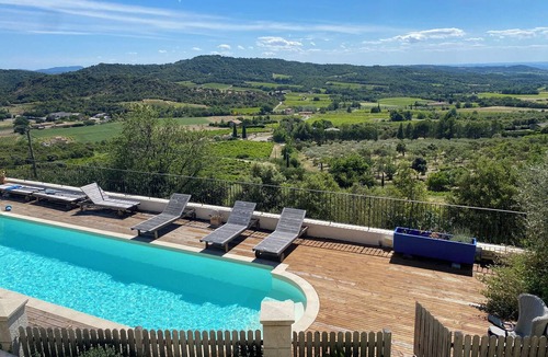 Venterol Villa | Large villa with pool and unobstructed view, spectacular sunset!