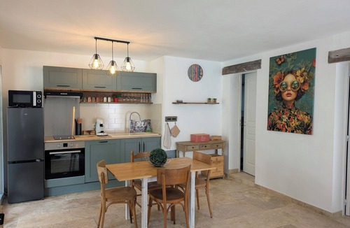 Bedoin Apartment | Le P'tit Ventoux - Garden, Terrace, Private parking lot
