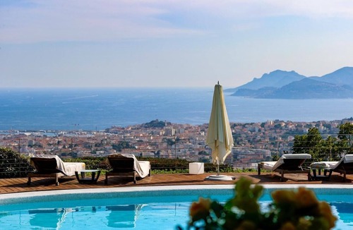 Le Cannet House | Luxury villa—pool, garden, soccer field, 180° ocean view
