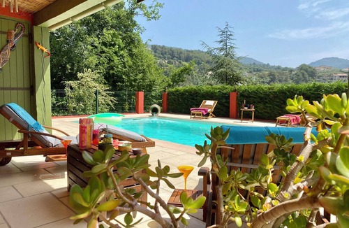 Tourrette-Levens Villa | Part of Provencal villa with swimming pool 15min from Nice 6 pers. animals accepted