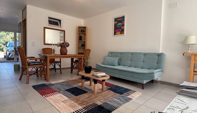 A lovely, air-conditioned apartment just outside Montpellier. Surrounded by a large garden!
