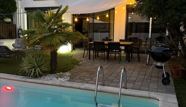 Air-conditioned house with a pool near Montpellier, ideal for families in Le Crès
