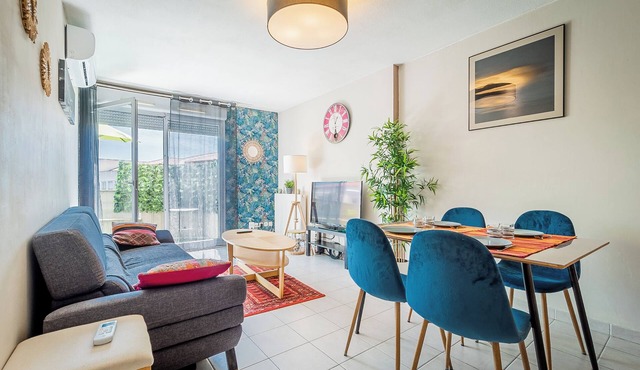 Comfortable 3-room apartment in the Rives du Lez neighborhood with a private parking space