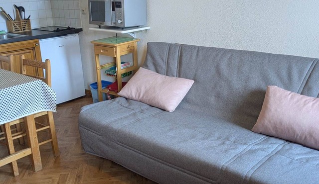 Functional studio at the foot of the slopes with balcony in Les Adrets-Prapoutel