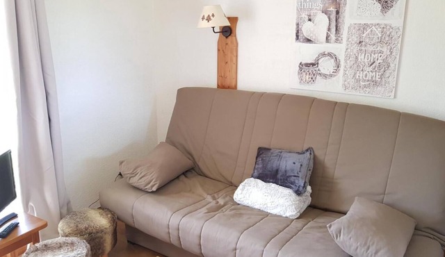 Ground floor, view mountain, swimming pool, terrace, parking, tv, ski locker, 25m², La Joue du Loup