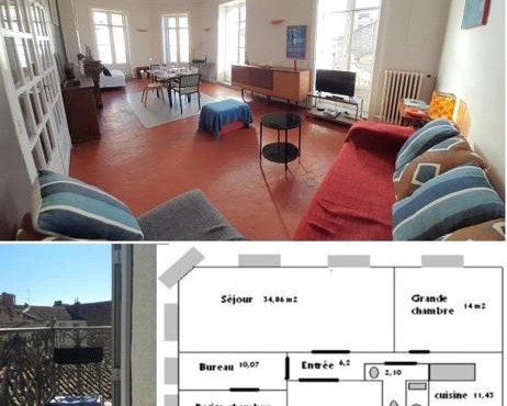 Les 7 balcons, Comédie-Corum-Gare, Parking, Spacieux Lumineux Haussmannien
