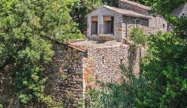 Mill between river and forests in the Cévennes in St jean du gard