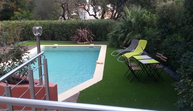 Nice air-conditioned 3rooms 3*in ground floor, private terrace , swimming pool