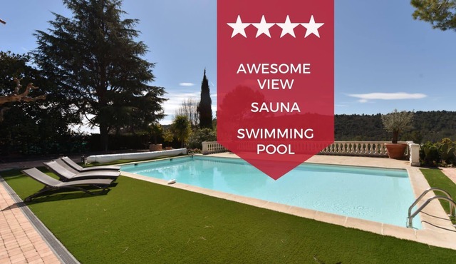 ✶SERRENDY ✶ VALBONNE - Splendid villa with heated swimming pool & sauna!