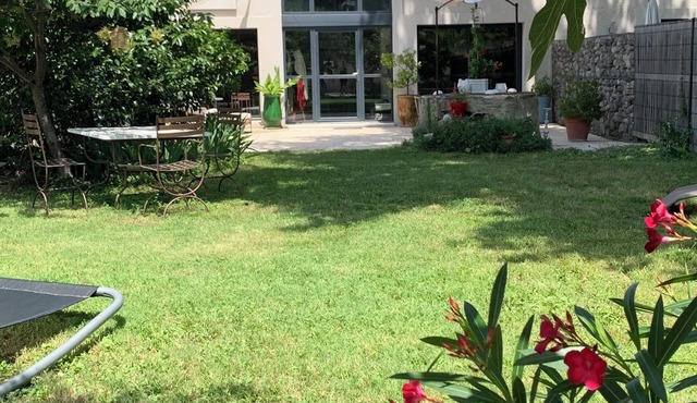 Stylish villa with 4 beds and pool access.