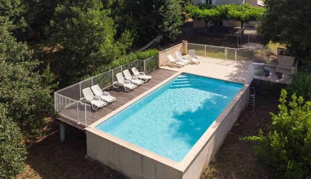 Villa with panoramic view and private swimming pool in South Ardèche
