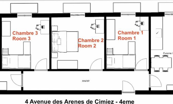 Cimiez Resort | 79 m² Private room ∙ 1 bedroom ∙ 1 guest
