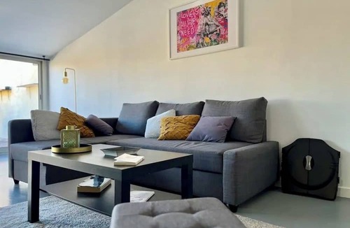 Quartier du Panier Apartment | Panier Duplex — Terrace with Panoramic View of the Sea and the Rooftops of Marseille
