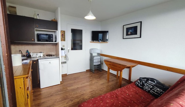 29m² apartment in Prapoutel, ideal for skiing, sleeps 5 and has a balcony.