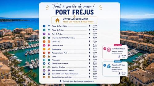 Port frejus - studio lumineux - parking - terrasse