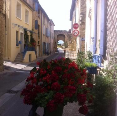 L'AMARILYS chambre d'hôte au coeur du village, terrasse avec vue sur le château